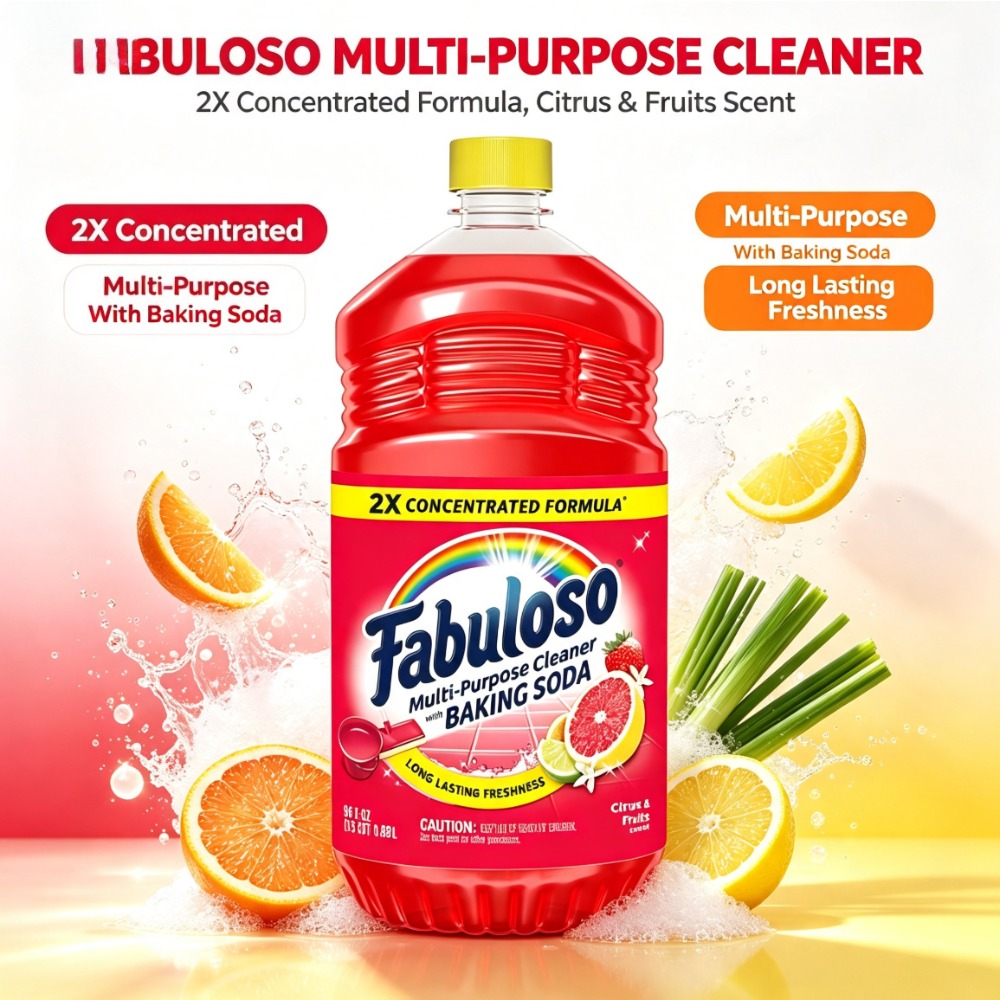 Kitchen Baking Soda - Nettoyant multi-usages 2X concentré, avec bicarbonate