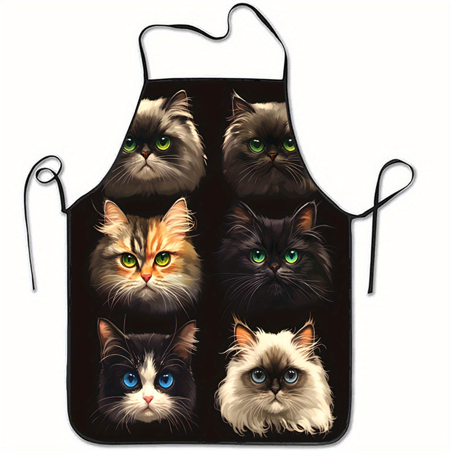 Kitchen Baking Background - Tablier avec portrait de chat, fond