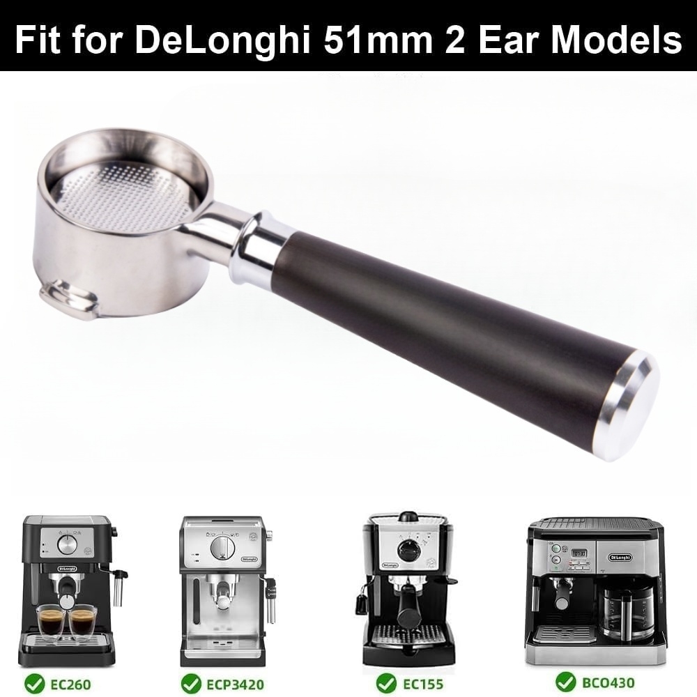 Delonghi Espresso Ecp3420 - Porte-filtre sans fond 51MM, deux oreilles