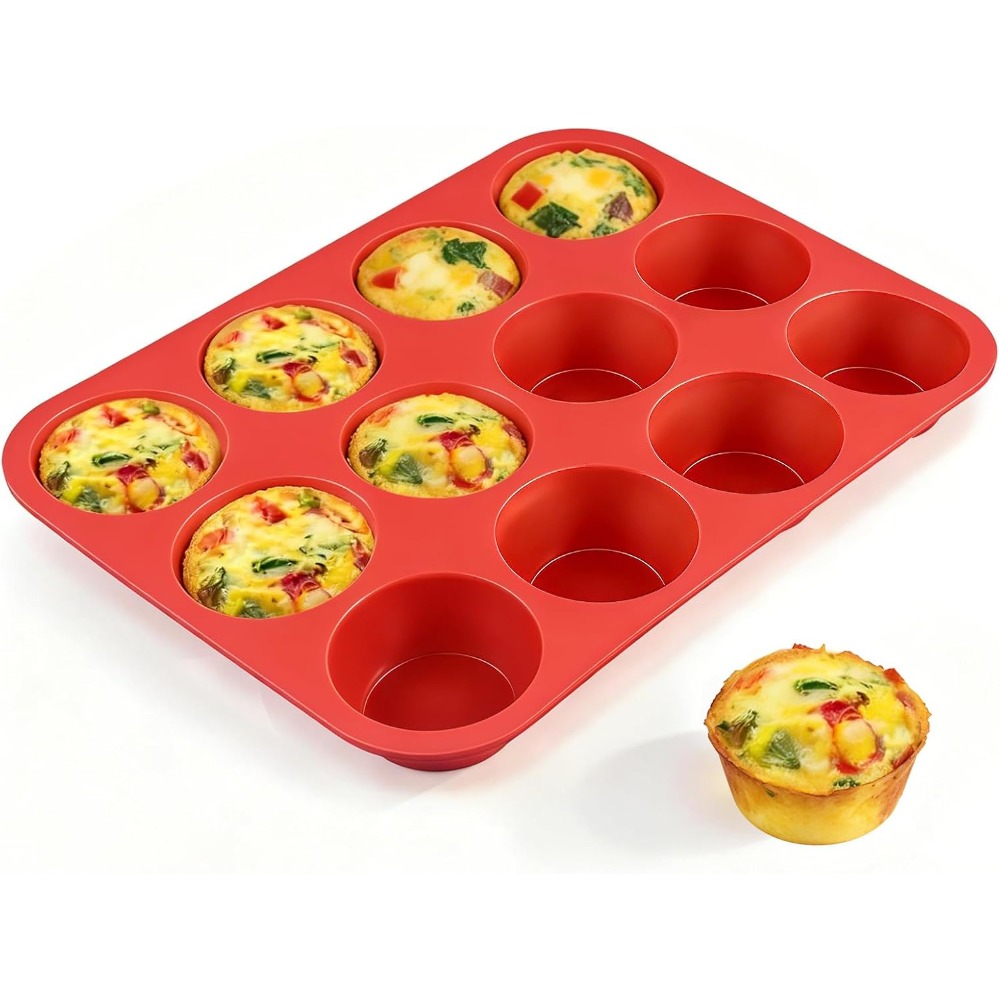 Muffin Tin Nonstick - Moule à muffins en silicone 12