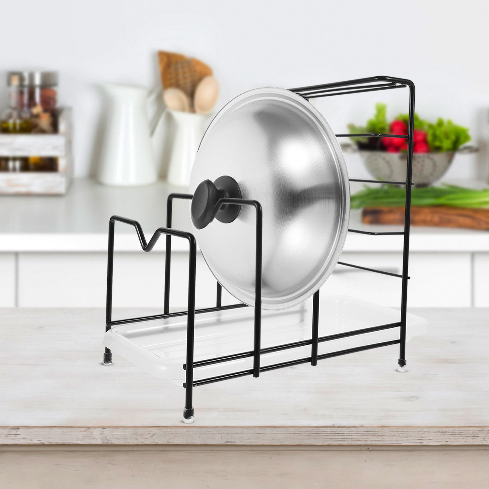 Kitchen Cabinet Baking Organizer - Organisateur de couvercles pour casseroles, support