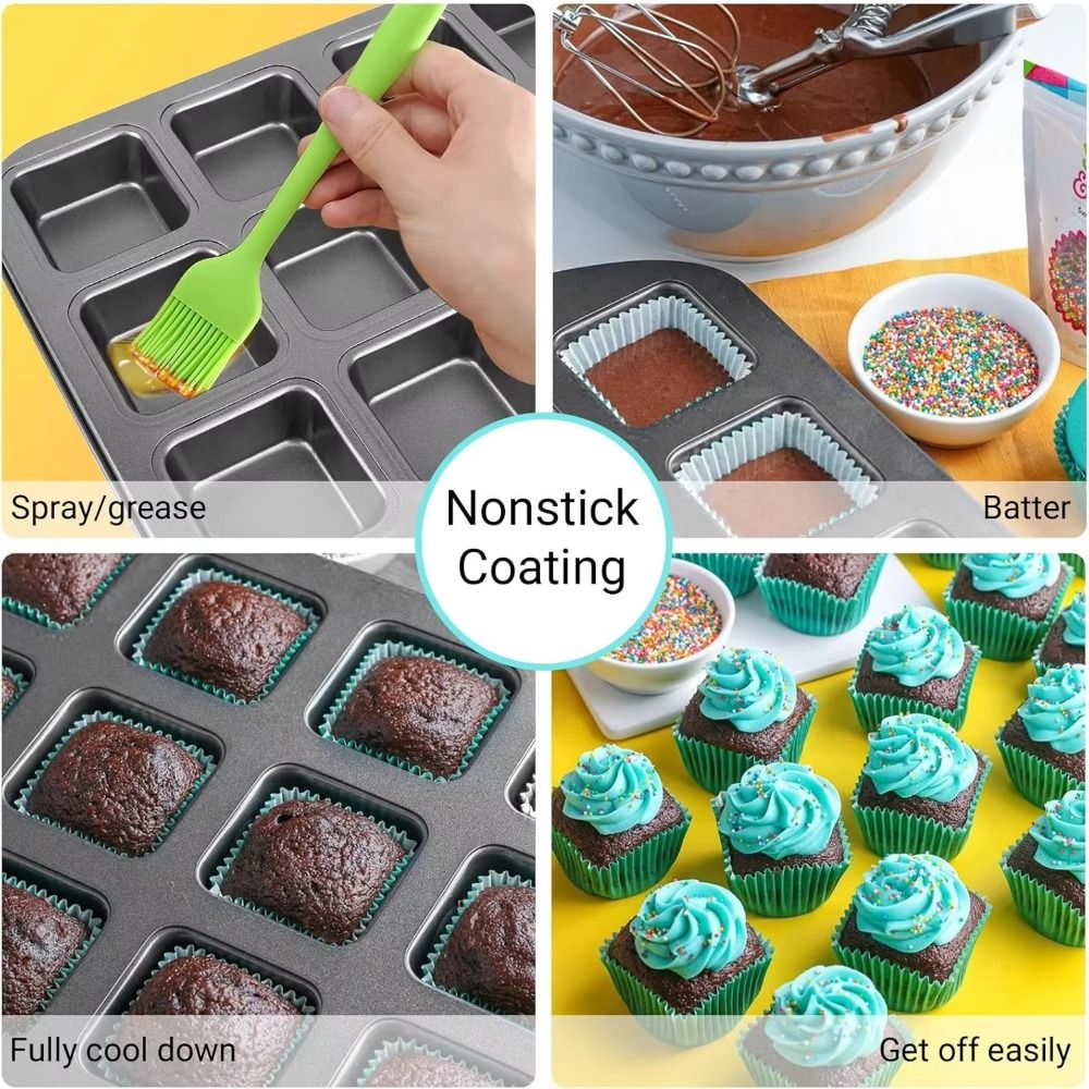 Moule à muffins carré 12 cavit - Muffin Tin Nonstick avis et prix
