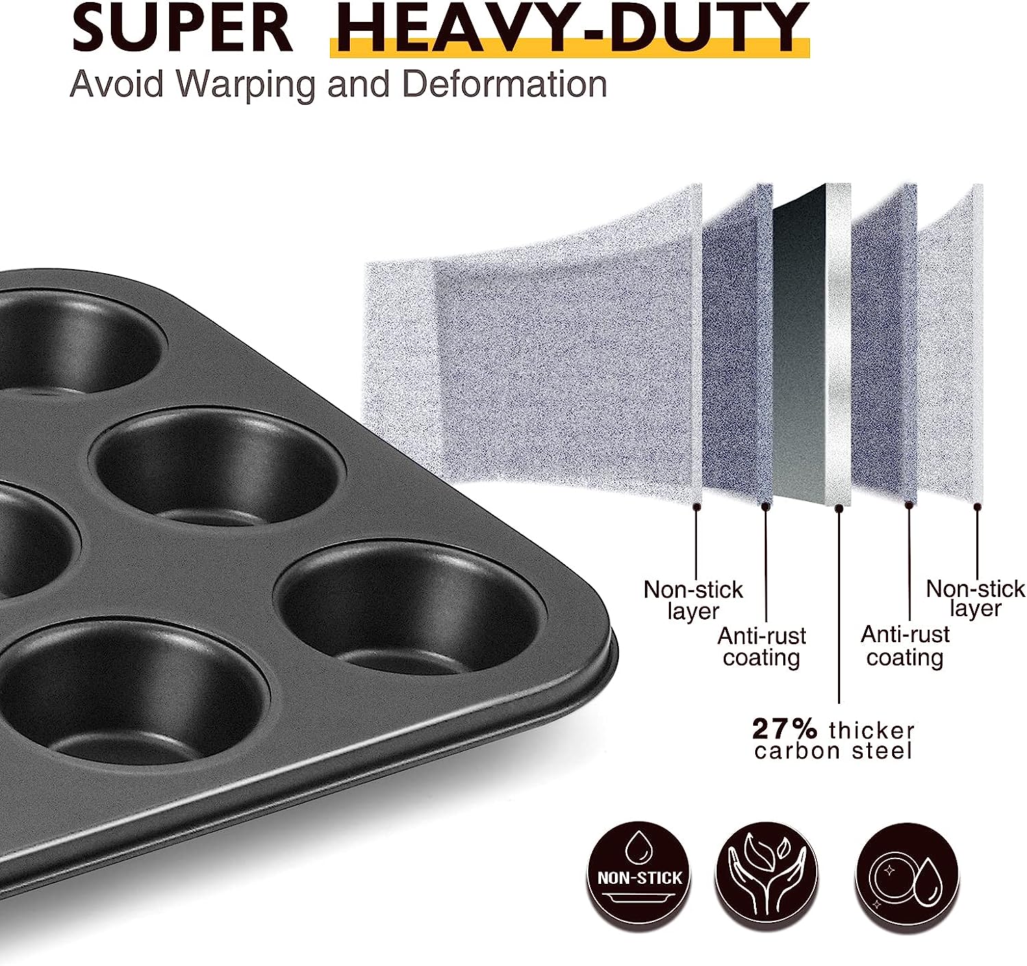LMETJMA plateau à muffins Cupc - Muffin Tin Nonstick avis et prix