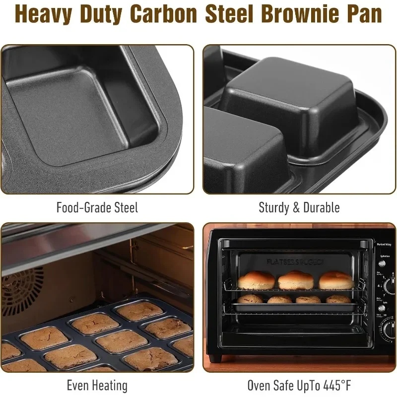 Plaque de cuisson carrée 12 ca - Muffin Tin Nonstick avis et prix