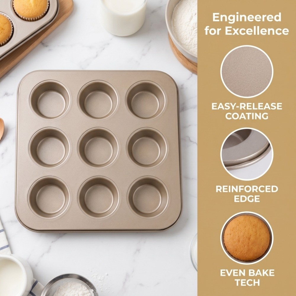 Moule à muffins en acier au ca - Muffin Tin Nonstick avis et prix