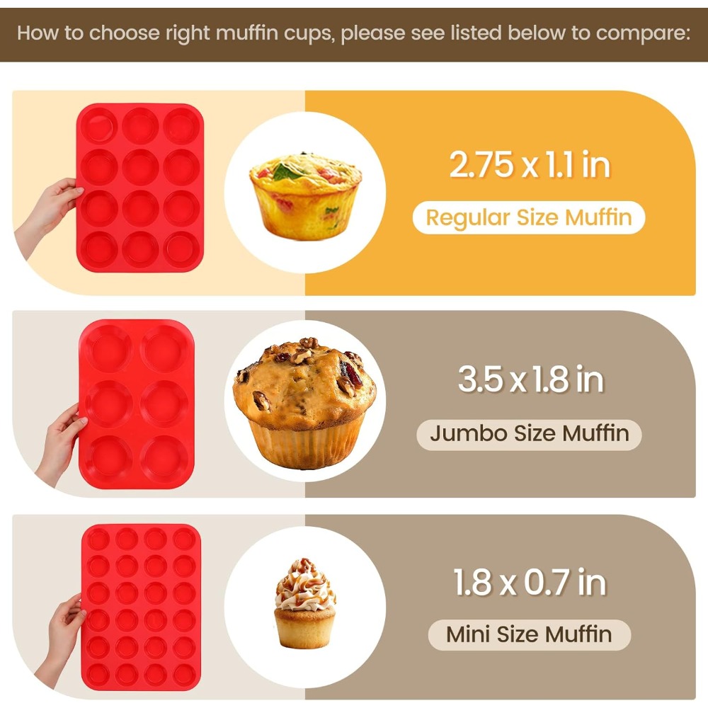 Moule à muffins en silicone 12 - Muffin Tin Nonstick avis et prix