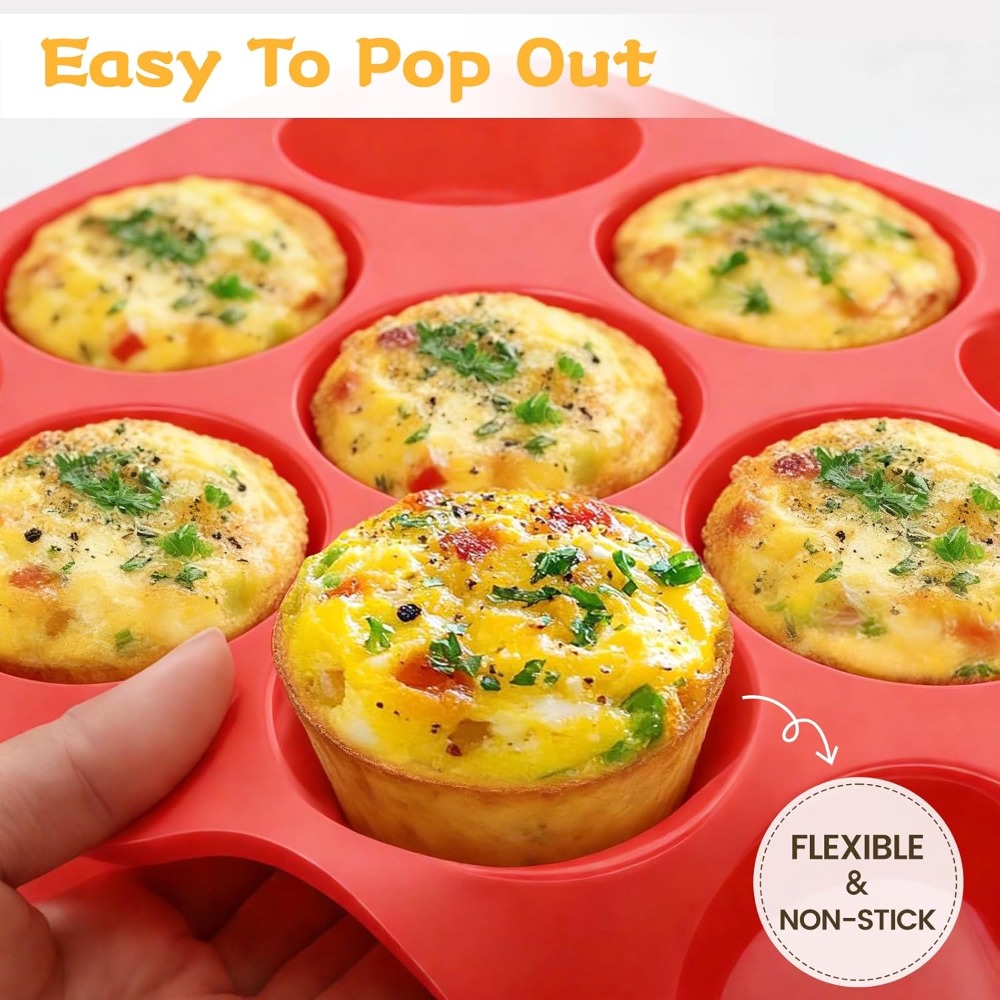 Moule à muffins en silicone 12 - Muffin Tin Nonstick avis et prix