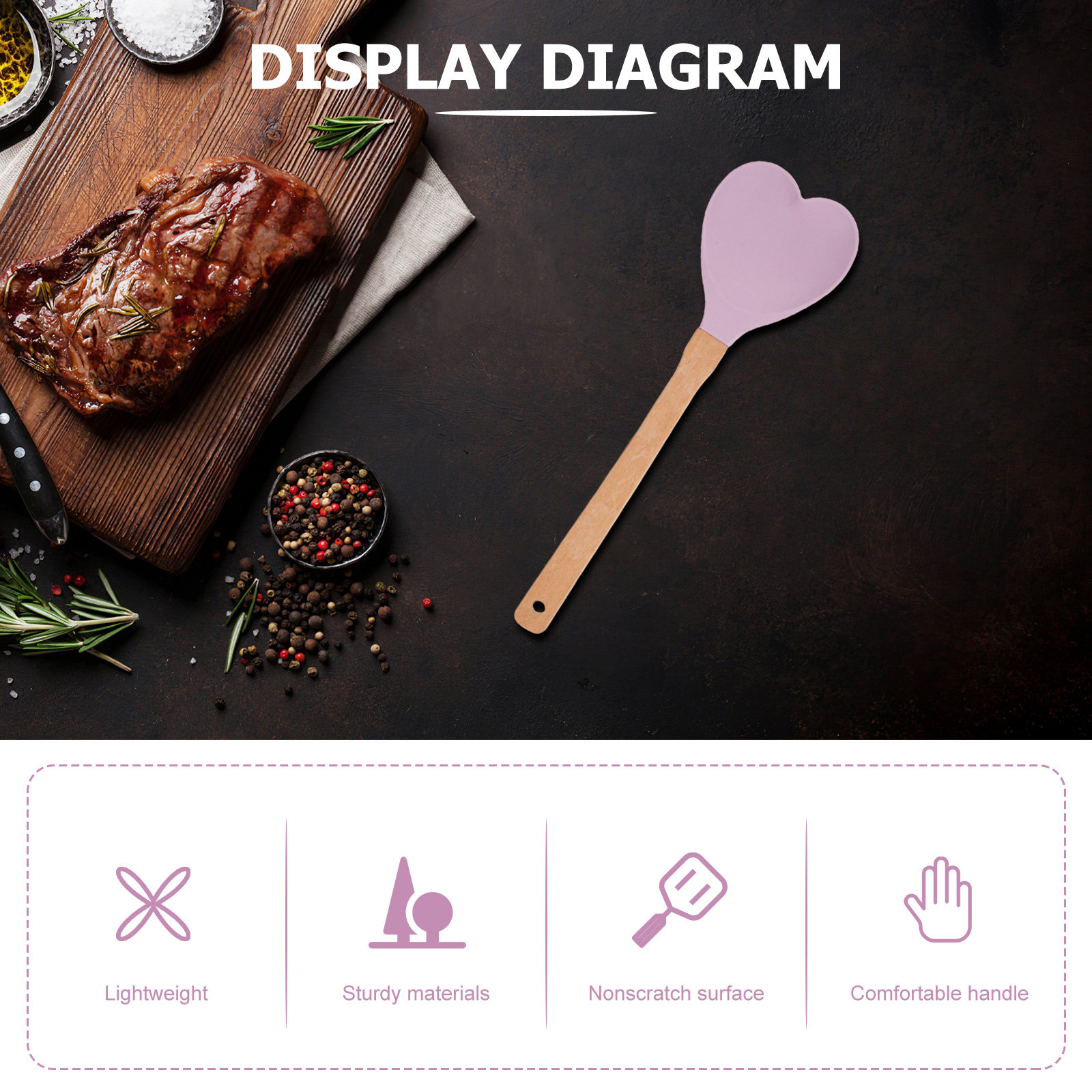Spatule en silicone en forme d - Kitchen Baking Utensils avis et prix